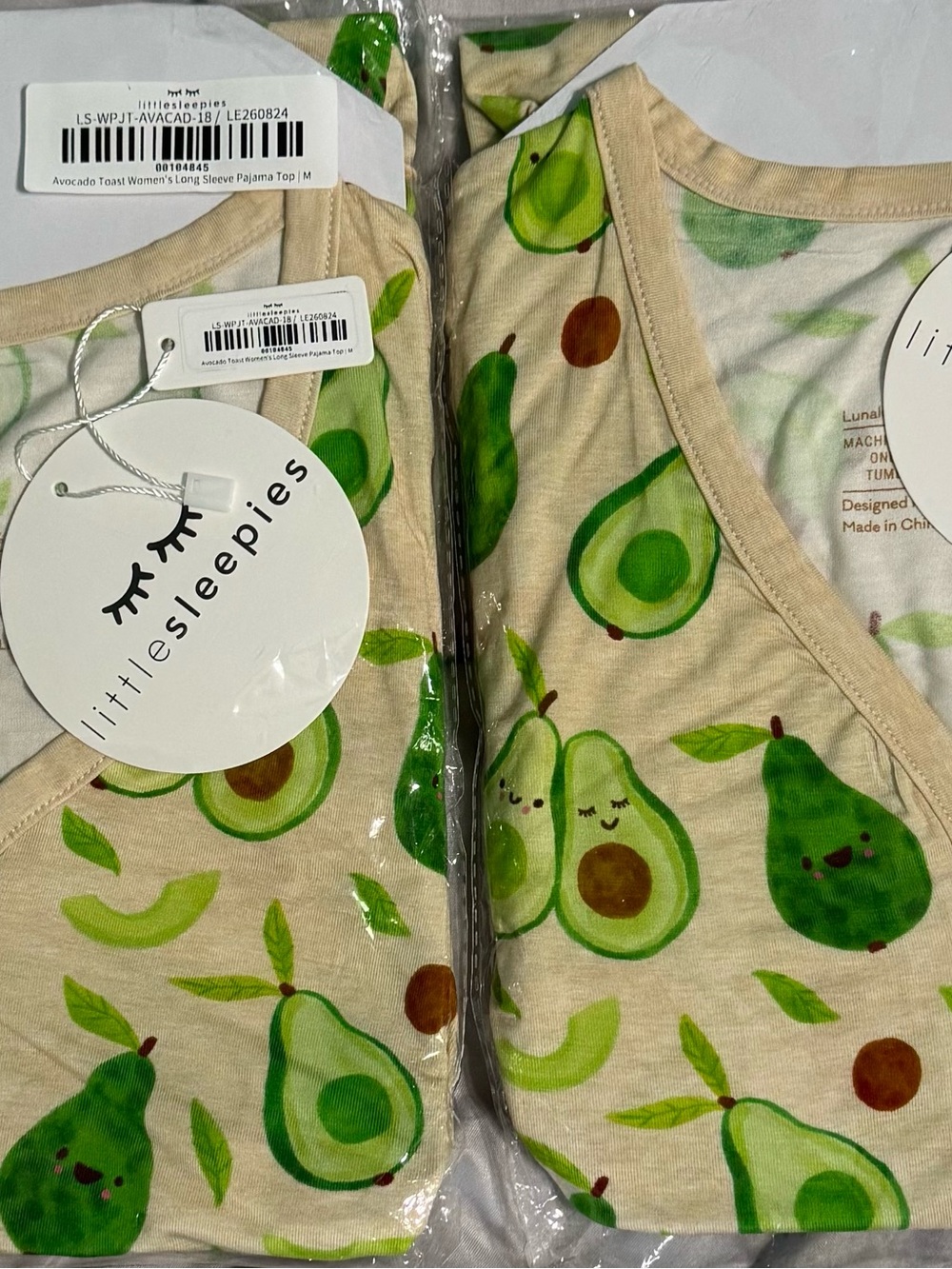 NWT Little Sleepies Avocado Toast size Medium Top Only, Pants also available - Picture 4 of 4